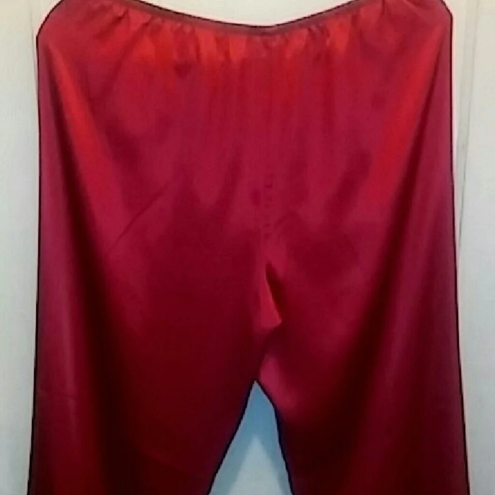 Vintage Victoria's Secret Red Satin Pajamas 2 piece set